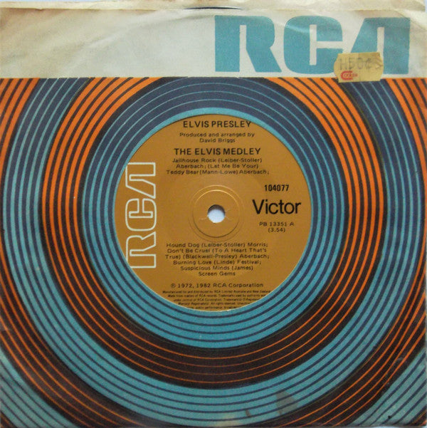 Elvis Presley : The Elvis Medley (7", Single)