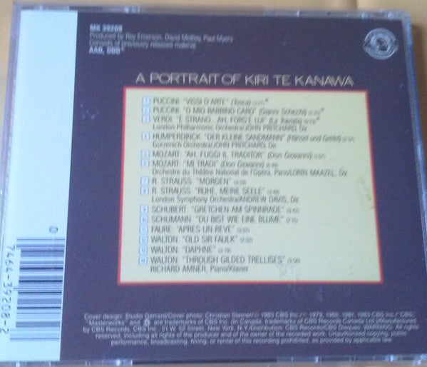 Kiri Te Kanawa : A Portrait Of Kiri Te Kanawa (CD, Comp, RE)