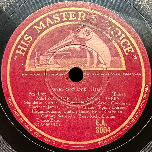 Metronome All Stars : Bugle Call Rag / One O'Clock Jump (Shellac, 10")