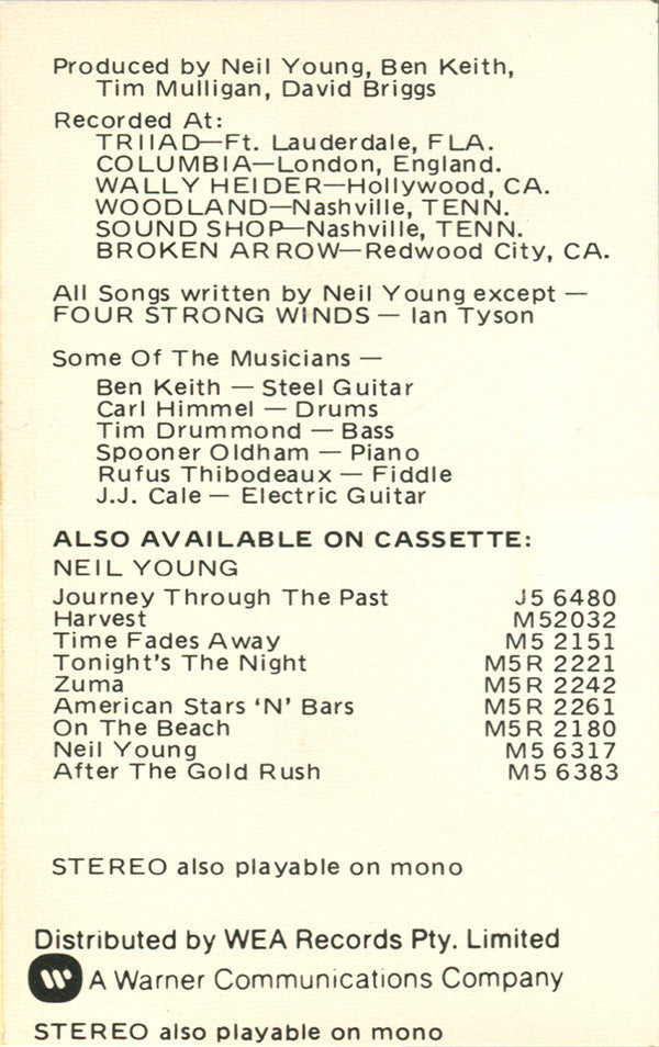 Neil Young : Comes A Time (Cass, Album, Dol)
