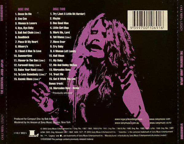 Janis Joplin : The Essential Janis Joplin (2xCD, Album, Comp)