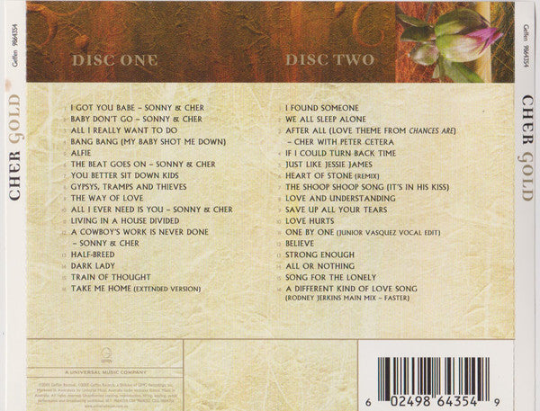 Cher : Gold (2xCD, Comp, RM)