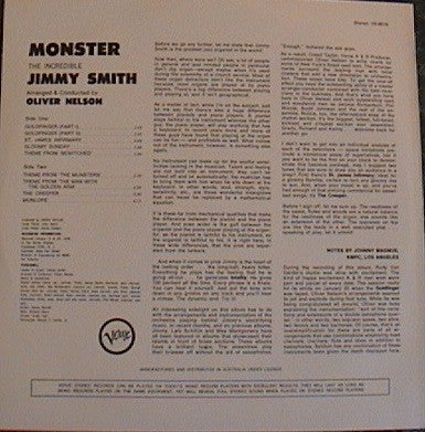 Jimmy Smith : Monster (LP, Album, RE)