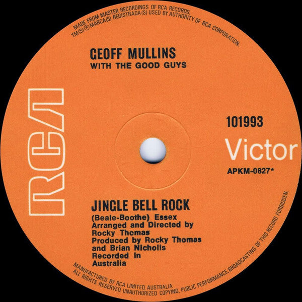 Geoff Mullins with The Good Guys (12) : Jingle Bell Rock / The Ringing Reindeer (7", Single)