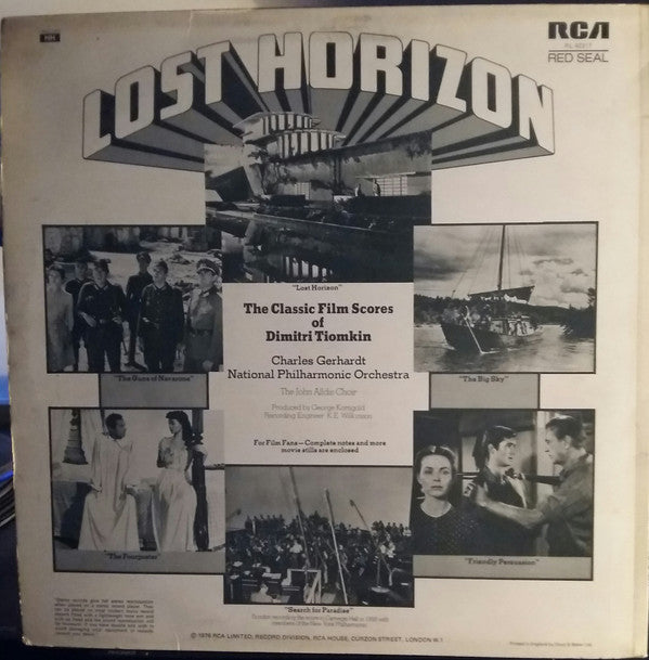 Charles Gerhardt / National Philharmonic Orchestra, Dimitri Tiomkin : Lost Horizon - The Classic Film Scores of Dimitri Tiomkin (LP, Album)