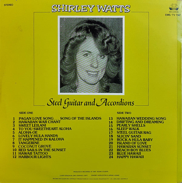 Shirley Watts : Steel Guitar And Accordions (LP)