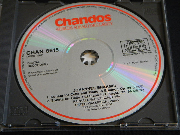 Johannes Brahms, Raphael Wallfisch, Peter Wallfisch : Brahms:  Cello Sonatas (CD)