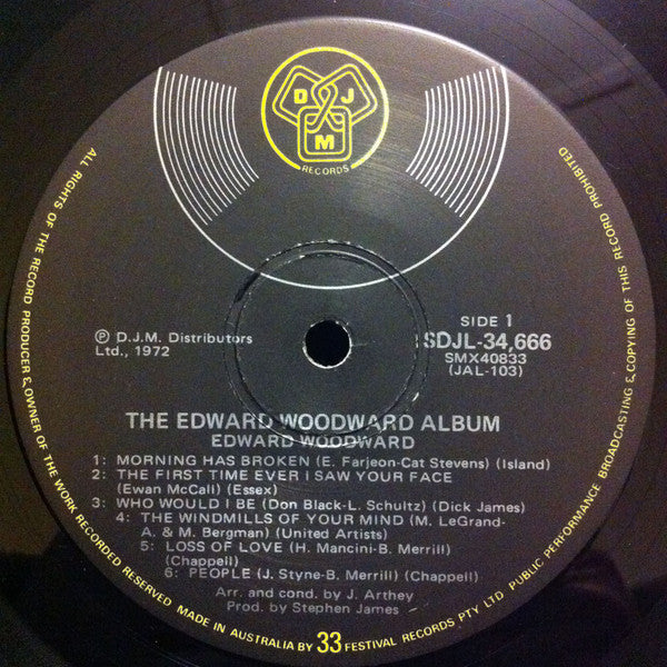 Edward Woodward : The Edward Woodward Album (LP, Album, Gat)