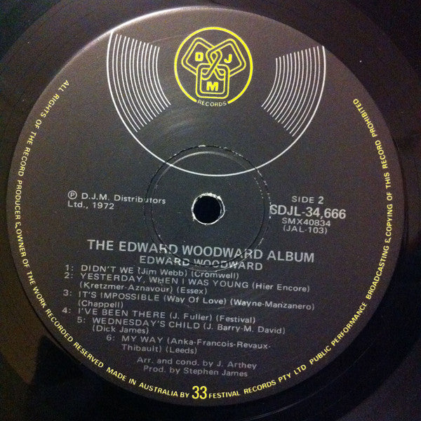 Edward Woodward : The Edward Woodward Album (LP, Album, Gat)