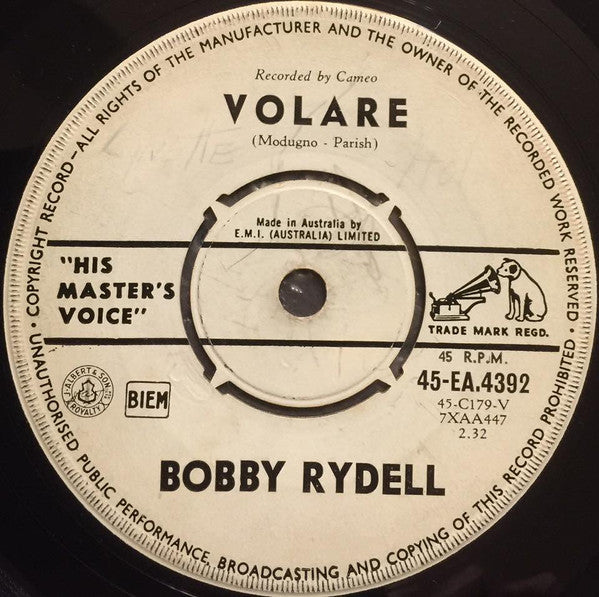 Bobby Rydell : Volare (7", Single)