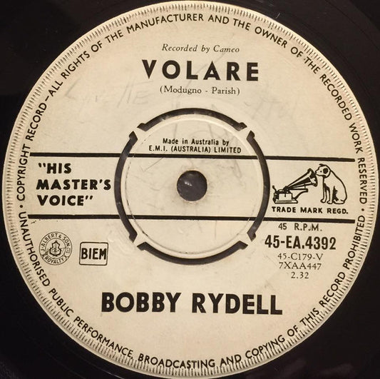 Bobby Rydell : Volare (7", Single)