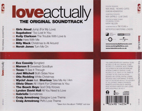 Various : Love Actually (The Original Soundtrack) (CD, Comp)