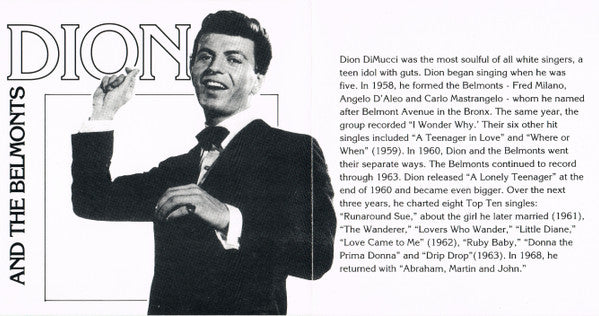 Dion & The Belmonts : The Best of Dion and the Belmonts (CD, Comp)