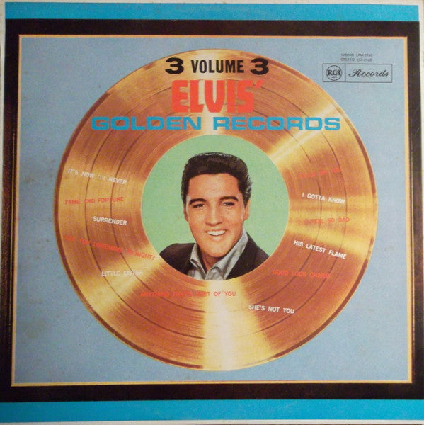 Elvis Presley : Elvis' Golden Records, Vol. 3 (LP, Comp, Mono, Bla)