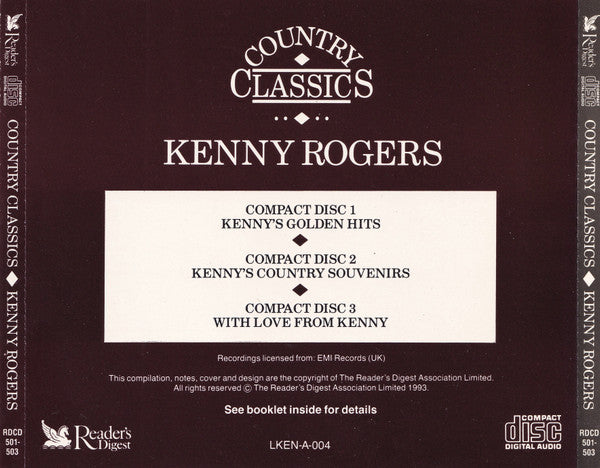 Kenny Rogers : Country Classics (3xCD, Comp, Box)