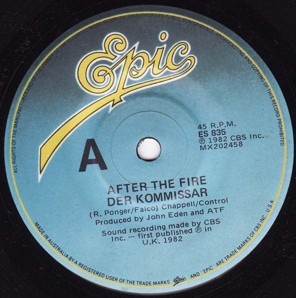 After The Fire : Der Kommissar (7", Single)