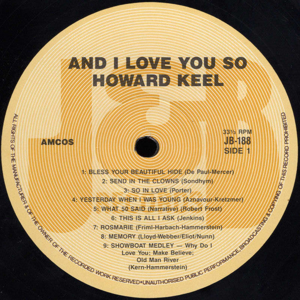 Howard Keel : And I Love You So (LP, Album)