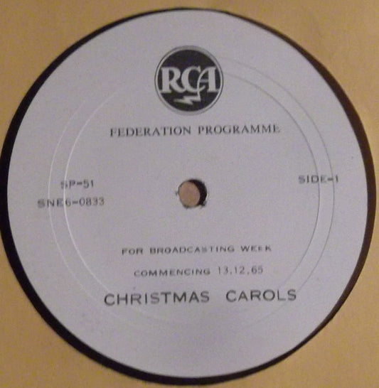 Various : RCA Federation Programme For Broadcasting Week Commencing 13.12.65 (LP, Transcription)