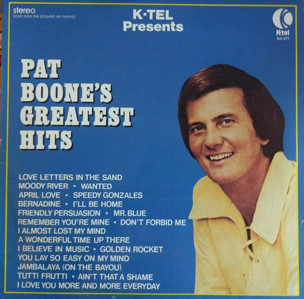 Pat Boone : Pat Boone's Greatest Hits (LP, Comp, Ltd)
