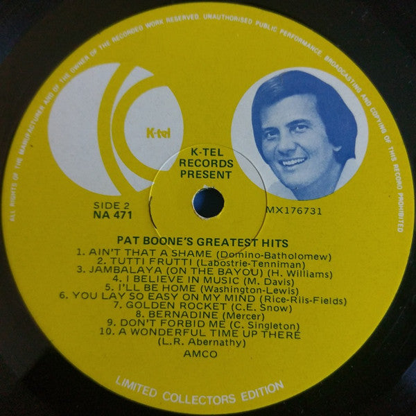 Pat Boone : Pat Boone's Greatest Hits (LP, Comp, Ltd)