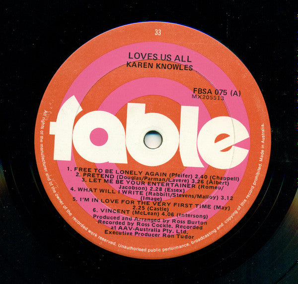 Karen Knowles : Loves Us All (LP)