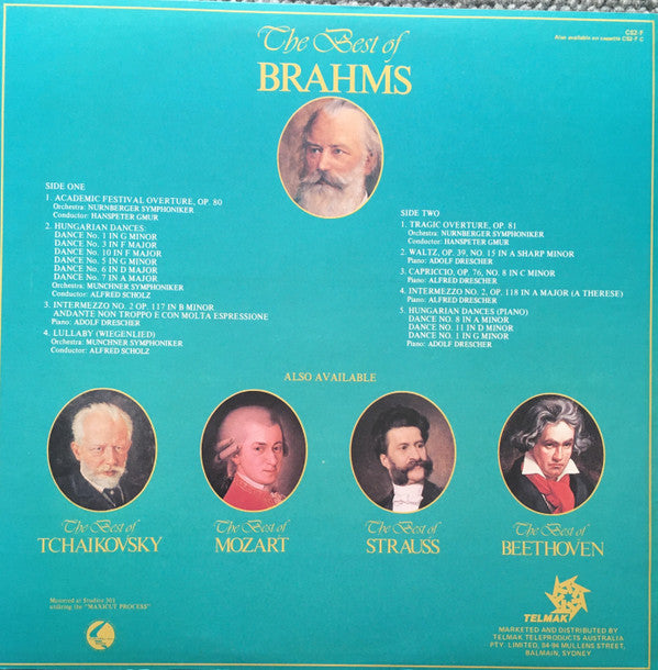 Johannes Brahms : The Best Of Brahms (LP, Comp)