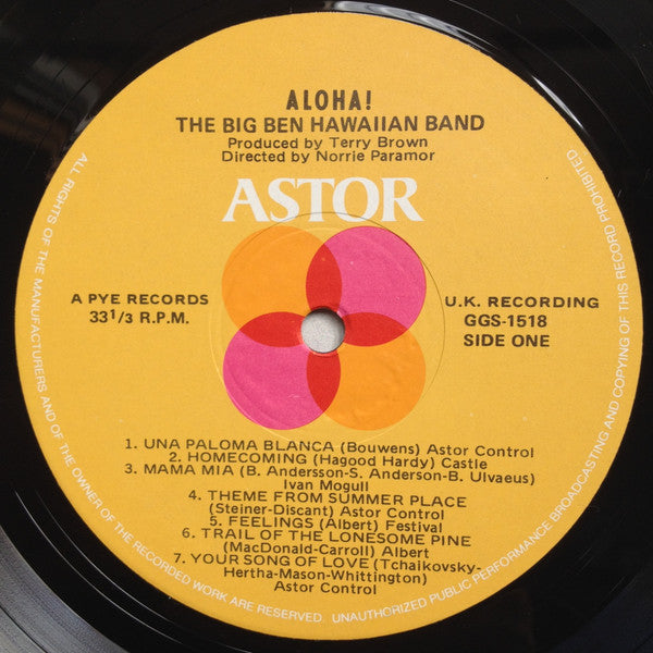 Big Ben Hawaiian Band : Aloha! (LP, Album)