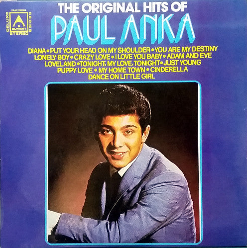 Paul Anka : The Original Hits Of Paul Anka (LP, Comp)