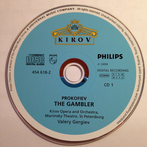 Prokofiev*, Kirov Opera* And Orchestra*, Valery Gergiev : The Gambler (2xCD + Box)