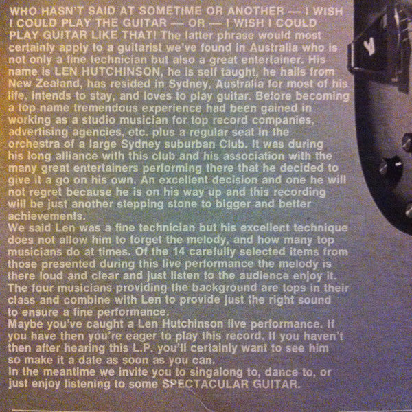 Lennie Hutchinson : Guitar Spectacular (LP)