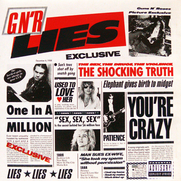 Guns N' Roses : G N' R Lies (CD, Album, RP)