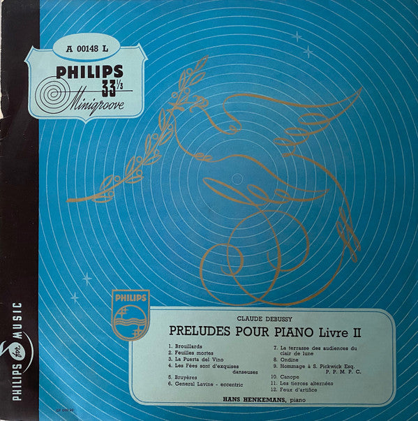 Claude Debussy, Hans Henkemans : Preludes Pour Piano Livre II (LP)