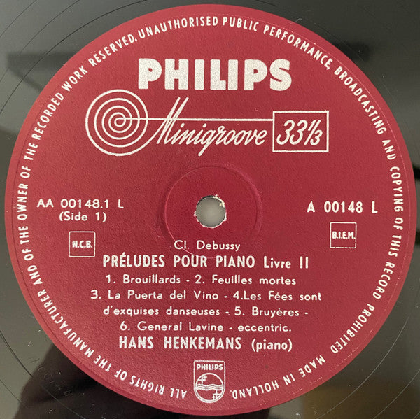 Claude Debussy, Hans Henkemans : Preludes Pour Piano Livre II (LP)