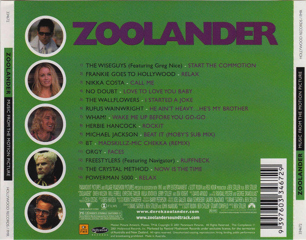 Various : Zoolander  (Music From The Motion Picture) (CD, Comp)