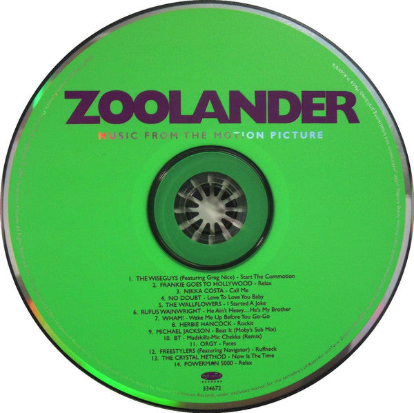 Various : Zoolander  (Music From The Motion Picture) (CD, Comp)