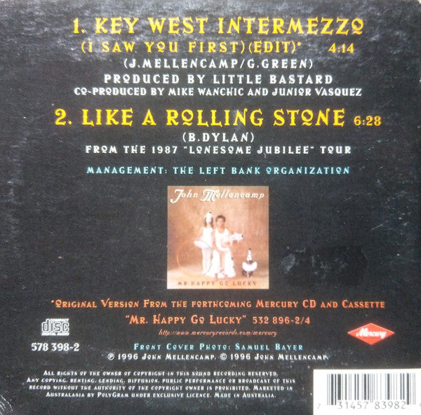 John Mellencamp* : Key West Intermezzo (I Saw You First) (CD, Single, Car)