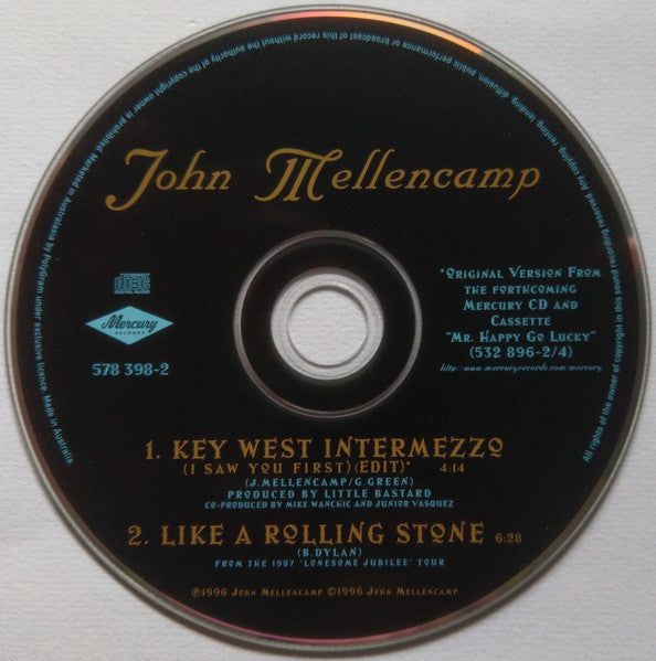 John Mellencamp* : Key West Intermezzo (I Saw You First) (CD, Single, Car)