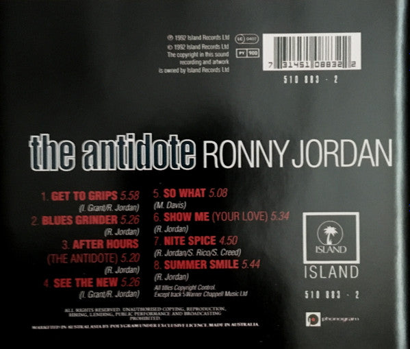 Ronny Jordan : The Antidote (CD, Album)