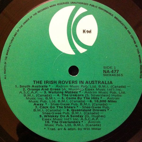 The Irish Rovers : The Irish Rovers In Australia (LP)