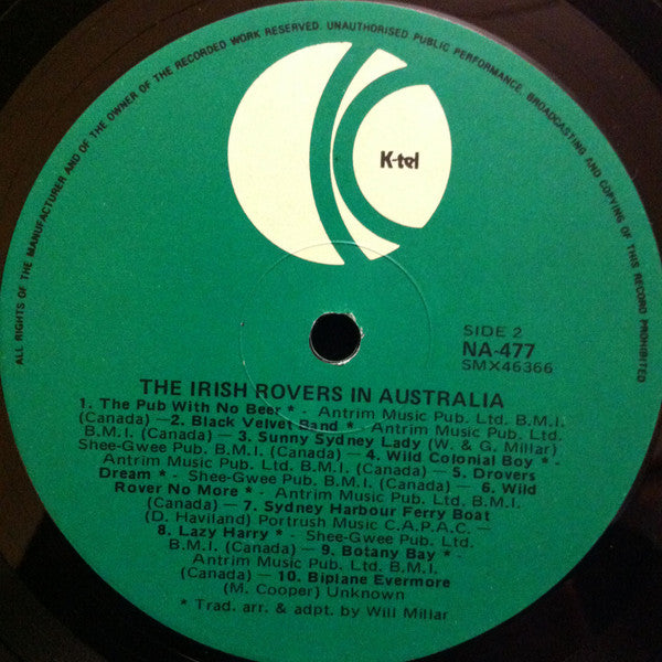 The Irish Rovers : The Irish Rovers In Australia (LP)