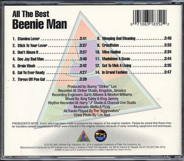 Beenie Man : All The Best (CD, Comp)