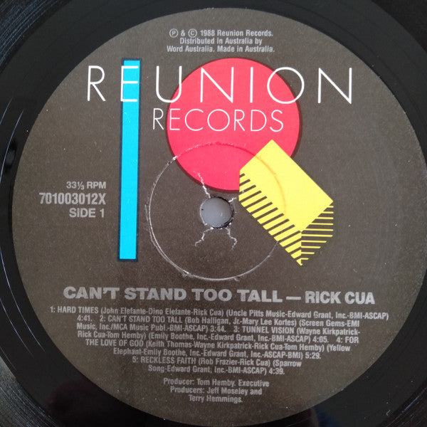 Rick Cua : Can't Stand Too Tall (LP, Album)