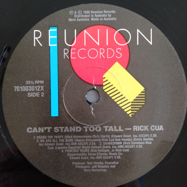 Rick Cua : Can't Stand Too Tall (LP, Album)