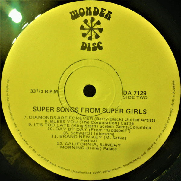 Unknown Artist : Super Songs From Super Girls (LP, Comp)