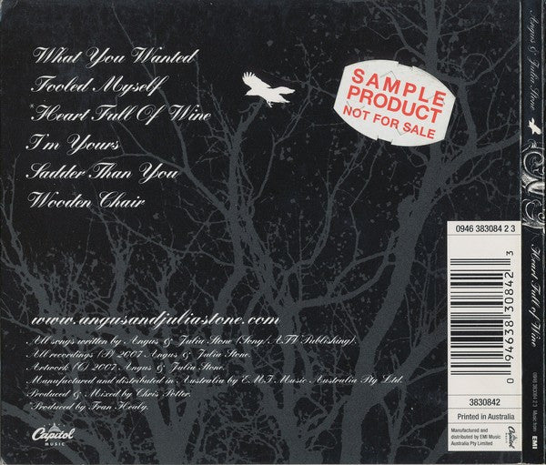 Angus & Julia Stone : Heart Full Of Wine (CD, EP)