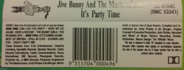 Jive Bunny And The Mastermixers : It's Party Time (Cass, Album)