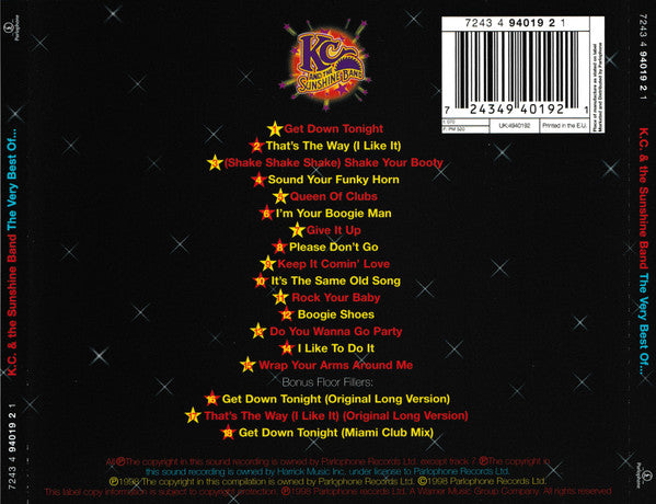 K.C. & The Sunshine Band* : The Very Best Of... (CD, Comp, RE)