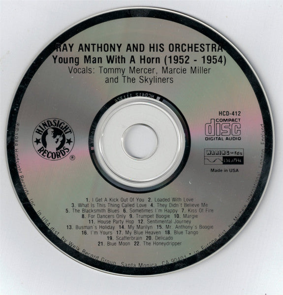 Ray Anthony And His Orchestra* : 22 Original Big-Band Recordings:Young Man With A Horn (CD, Comp, RM)
