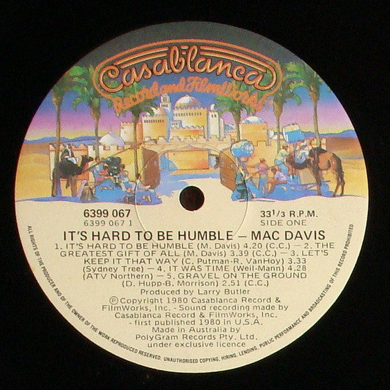 Mac Davis : It's Hard To Be Humble (LP, Album)