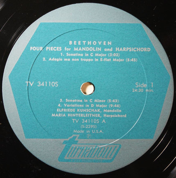 Beethoven*, Schlick* : Music For Mandolin (LP, Album)